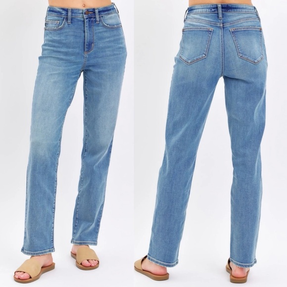 Judy Blue High Waist Straight Fit Jeans - Picture 1 of 7